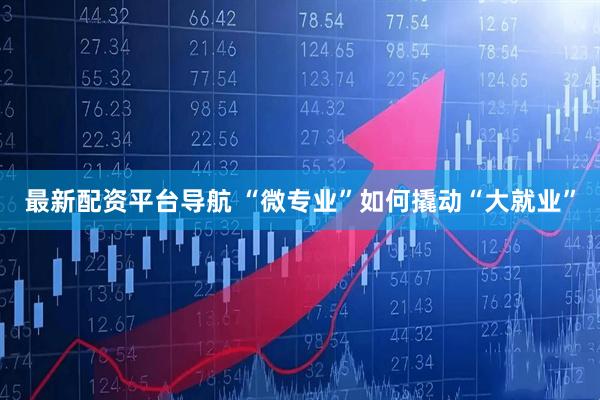 最新配资平台导航 “微专业”如何撬动“大就业”